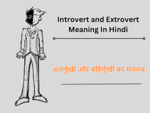 Introvert and Extrovert Meaning In Hindi